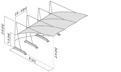 Carport Prestige for passenger vehicles