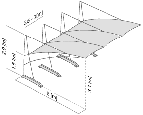 Carport Prestige for transport vehicles